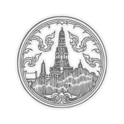 Seal of Thonburi Province (Thailand) STICKER Vinyl Kiss-Cut Decal 4 Inch Transparent - The Sticker Space