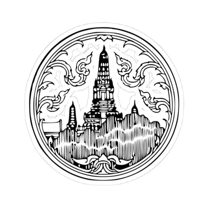 Seal of Thonburi Province (Thailand) STICKER Vinyl Kiss-Cut Decal 4 Inch White - The Sticker Space