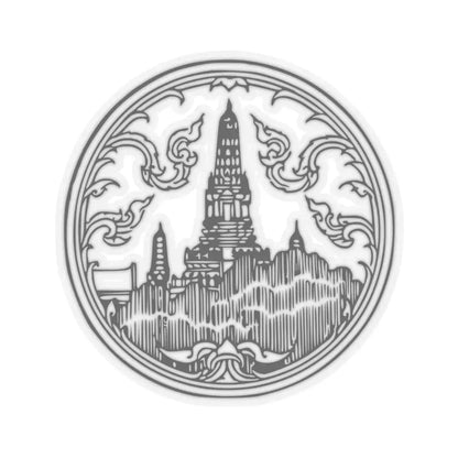 Seal of Thonburi Province (Thailand) STICKER Vinyl Kiss-Cut Decal 6 Inch Transparent - The Sticker Space
