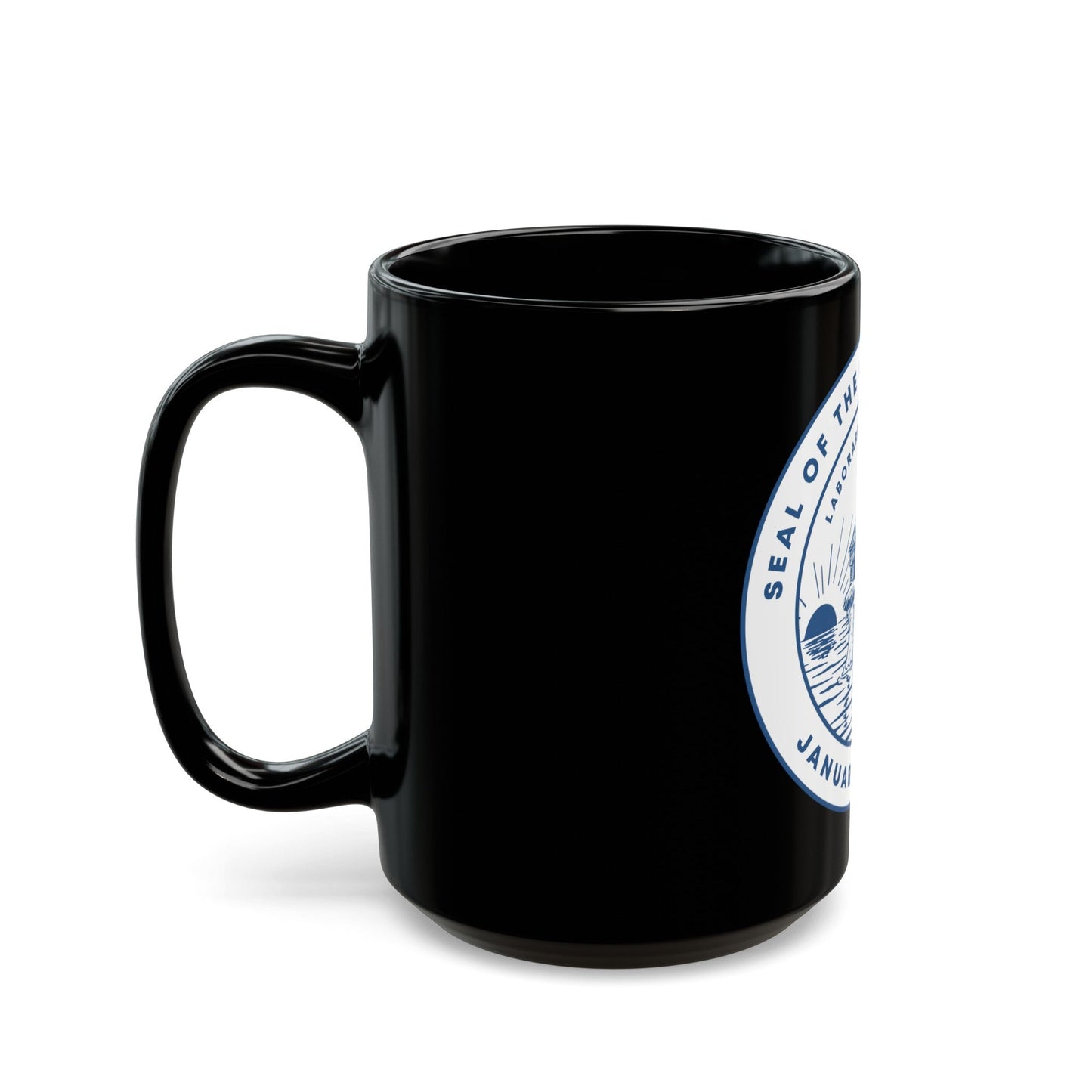 Seal of Toledo Ohio - Black Coffee Mug-The Sticker Space