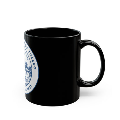 Seal of Toledo Ohio - Black Coffee Mug-The Sticker Space