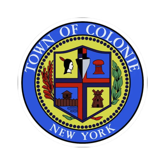 Seal of town of Colonie - STICKER Vinyl Kiss-Cut Decal 2 Inch White - The Sticker Space