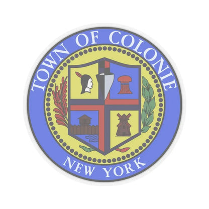 Seal of town of Colonie - STICKER Vinyl Kiss-Cut Decal 3 Inch Transparent - The Sticker Space