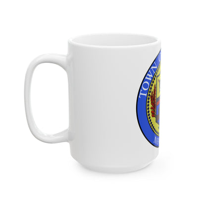 Seal of town of Colonie - White Coffee Mug-The Sticker Space