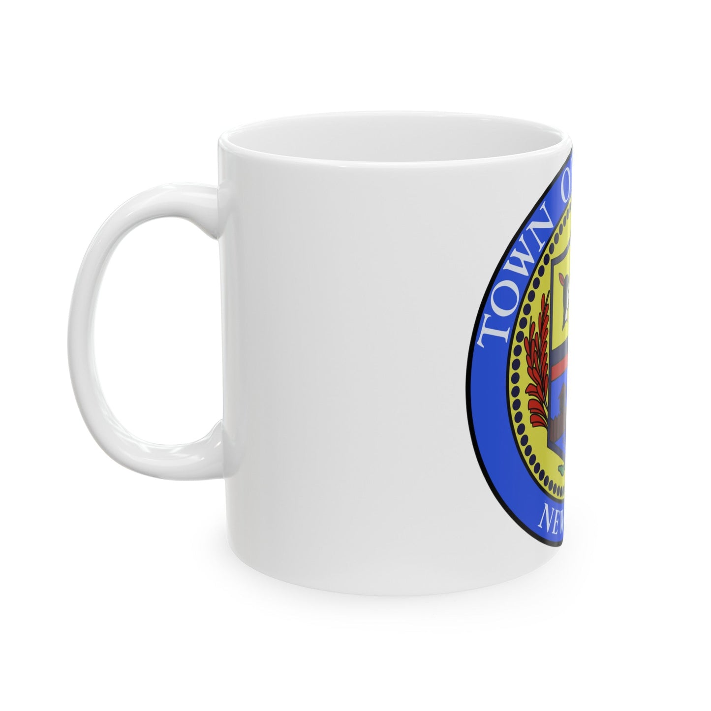 Seal of town of Colonie - White Coffee Mug-The Sticker Space