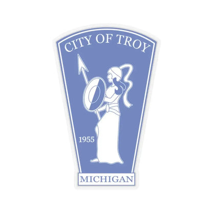 Seal of Troy Michigan (United States) STICKER Vinyl Kiss-Cut Decal 2 Inch Transparent - The Sticker Space