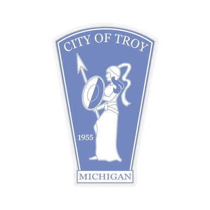 Seal of Troy Michigan (United States) STICKER Vinyl Kiss-Cut Decal 3 Inch Transparent - The Sticker Space