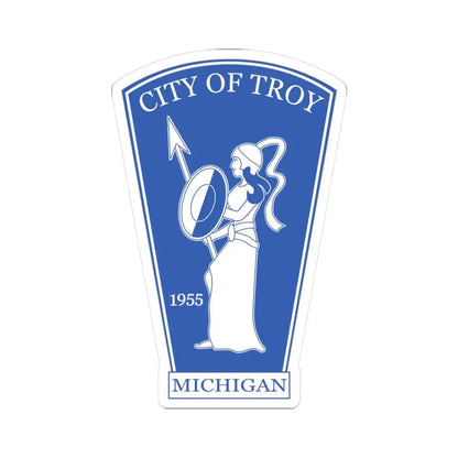 Seal of Troy Michigan (United States) STICKER Vinyl Kiss-Cut Decal 3 Inch White - The Sticker Space