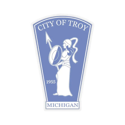 Seal of Troy Michigan (United States) STICKER Vinyl Kiss-Cut Decal 4 Inch Transparent - The Sticker Space