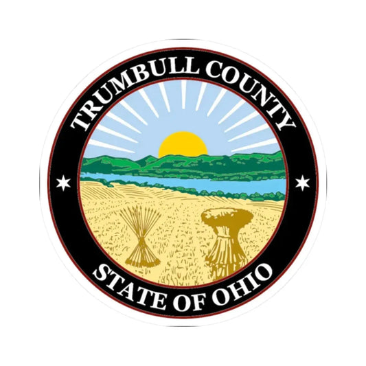 Seal of Trumbull County Ohio (United States) STICKER Vinyl Kiss-Cut Decal 2 Inch White - The Sticker Space