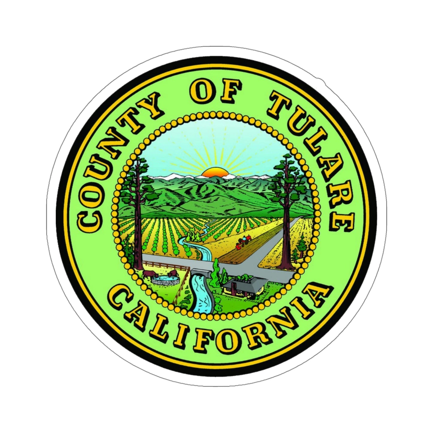 Seal of Tulare County, California USA STICKER Vinyl Die-Cut Decal-5 Inch-The Sticker Space