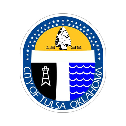 Seal of Tulsa Oklahoma USA STICKER Vinyl Die-Cut Decal 5 Inch - The Sticker Space