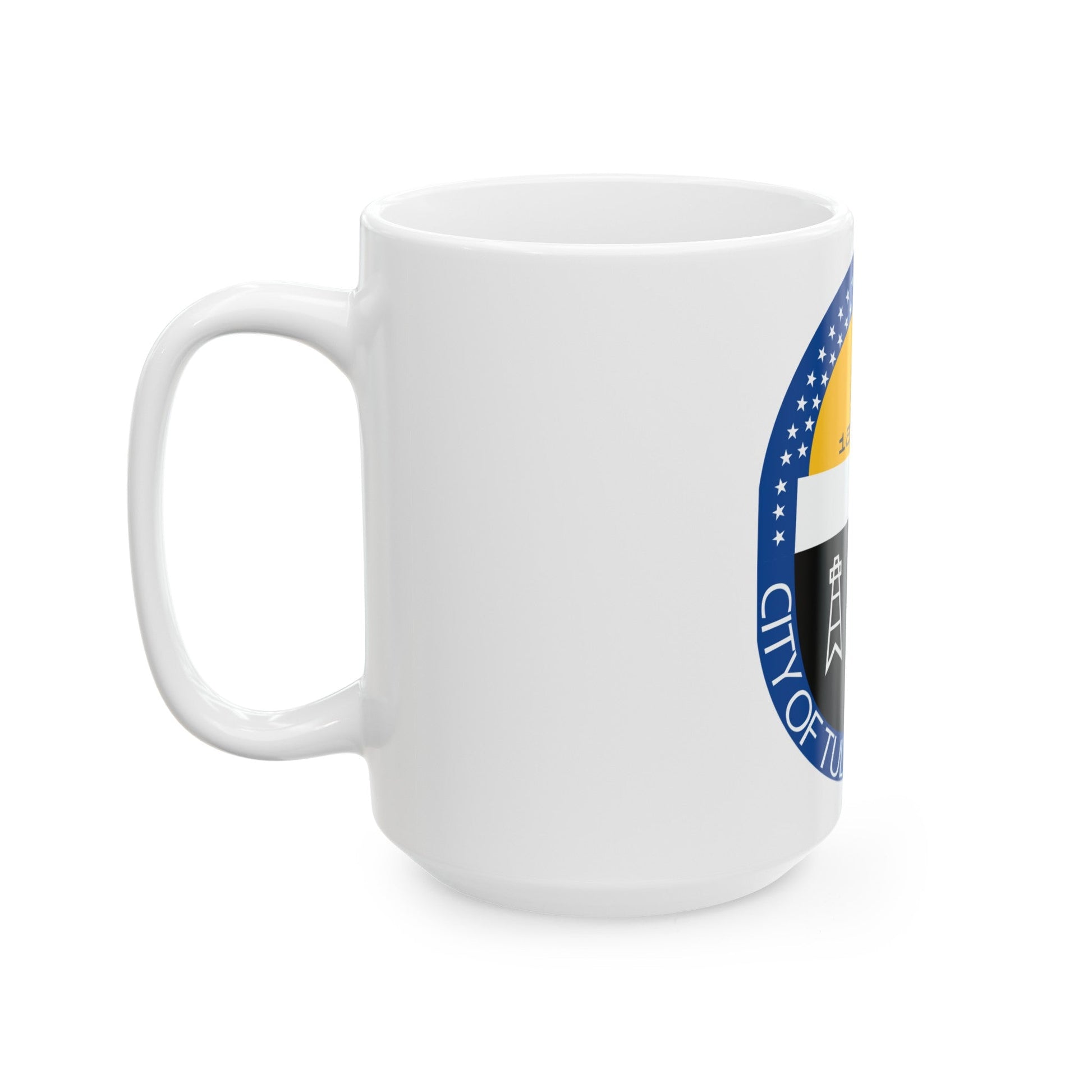 Seal of Tulsa Oklahoma - White Coffee Mug-The Sticker Space