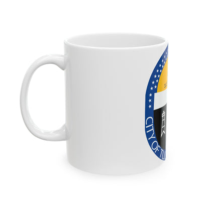 Seal of Tulsa Oklahoma - White Coffee Mug-The Sticker Space