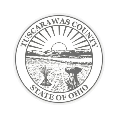 Seal of Tuscarawas County Ohio (United States) STICKER Vinyl Kiss-Cut Decal 3 Inch Transparent - The Sticker Space