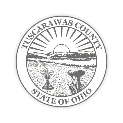 Seal of Tuscarawas County Ohio (United States) STICKER Vinyl Kiss-Cut Decal 4 Inch Transparent - The Sticker Space