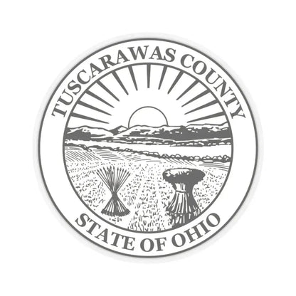 Seal of Tuscarawas County Ohio (United States) STICKER Vinyl Kiss-Cut Decal 6 Inch Transparent - The Sticker Space