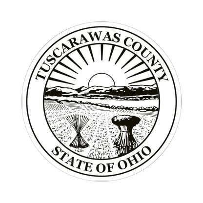 Seal of Tuscarawas County Ohio (United States) STICKER Vinyl Kiss-Cut Decal 6 Inch White - The Sticker Space