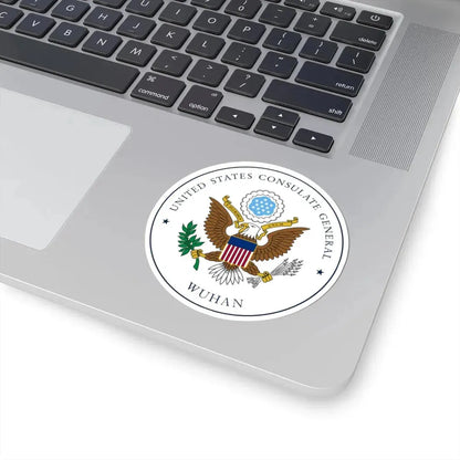 Seal of US Consulate General Wuhan (United States) STICKER Vinyl Kiss-Cut Decal - The Sticker Space