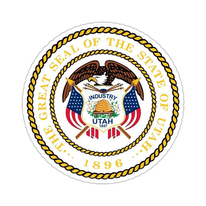 Seal of Utah STICKER Vinyl Die-Cut Decal 4 Inch - The Sticker Space