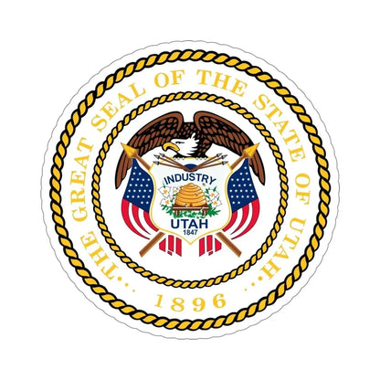 Seal of Utah STICKER Vinyl Die-Cut Decal 5 Inch - The Sticker Space