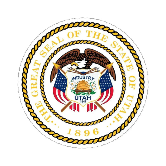 Seal of Utah STICKER Vinyl Die-Cut Decal 6 Inch - The Sticker Space