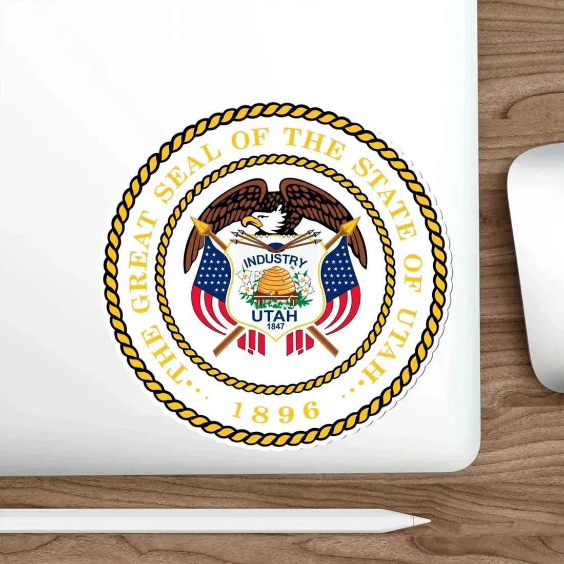 Seal of Utah STICKER Vinyl Die-Cut Decal - The Sticker Space