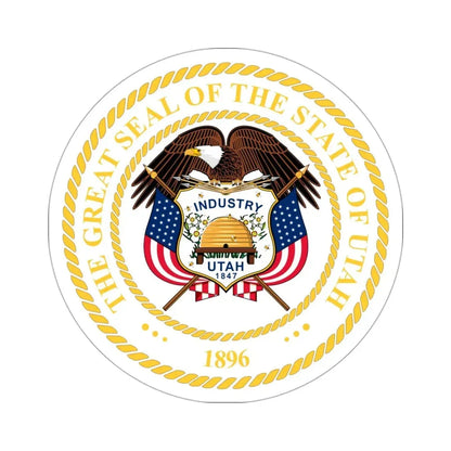 Seal of Utah v2 STICKER Vinyl Die-Cut Decal 3 Inch - The Sticker Space