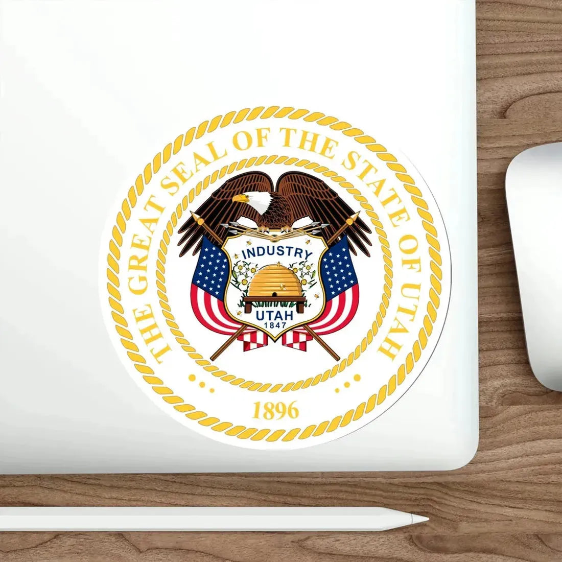 Seal of Utah v2 STICKER Vinyl Die-Cut Decal - The Sticker Space