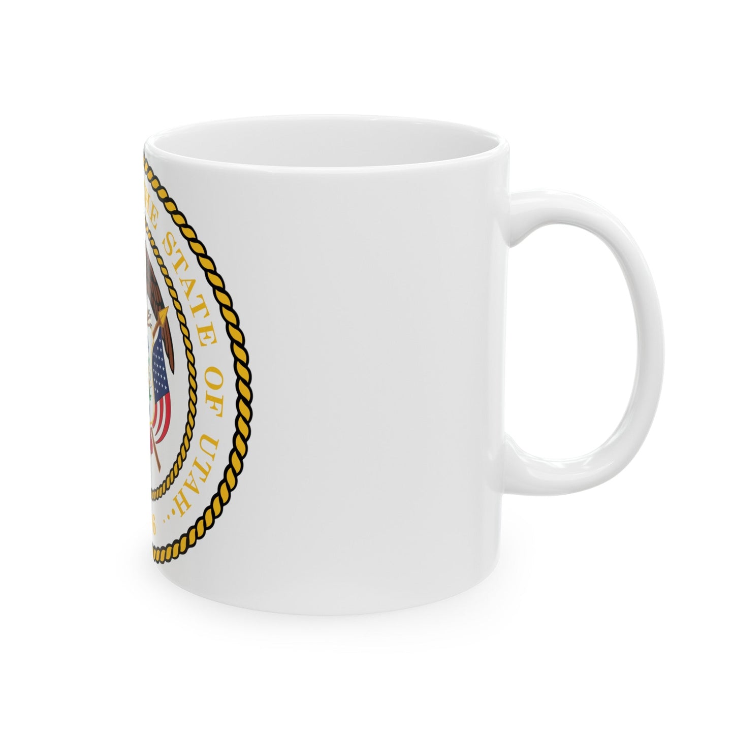 Seal of Utah - White Coffee Mug-The Sticker Space