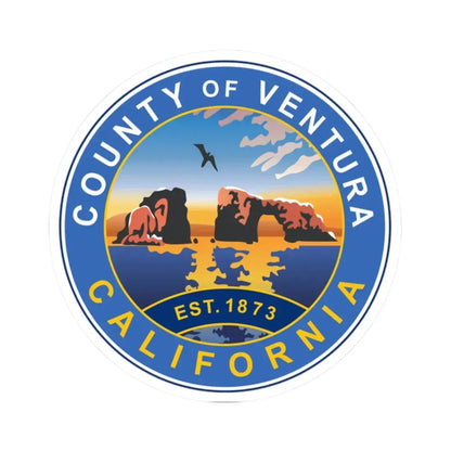 Seal of Ventura County CA (United States) STICKER Vinyl Kiss-Cut Decal 2 Inch White - The Sticker Space