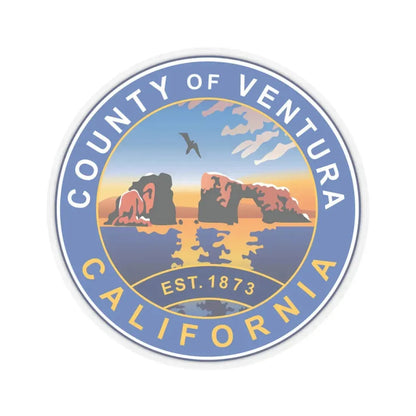 Seal of Ventura County CA (United States) STICKER Vinyl Kiss-Cut Decal 4 Inch Transparent - The Sticker Space