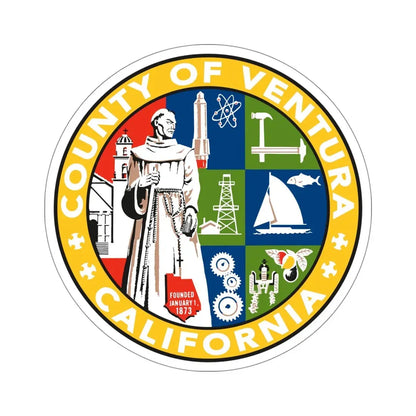Seal of Ventura County, California USA STICKER Vinyl Die-Cut Decal 5 Inch - The Sticker Space