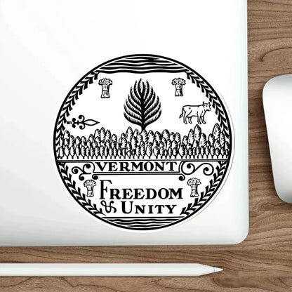 Seal of Vermont BW STICKER Vinyl Die-Cut Decal - The Sticker Space