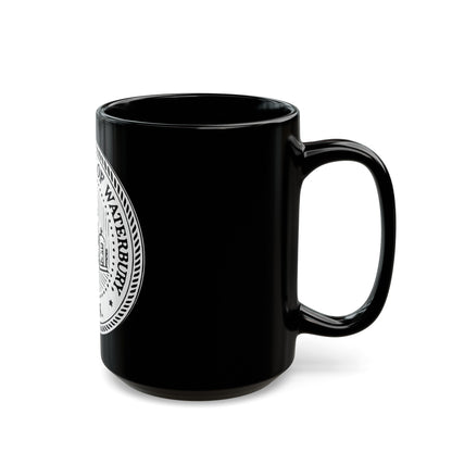 Seal of Waterbury Connecticut - Black Coffee Mug-The Sticker Space