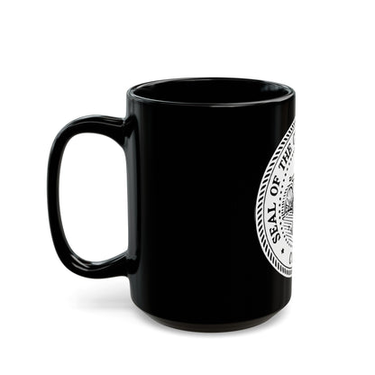 Seal of Waterbury Connecticut - Black Coffee Mug-The Sticker Space