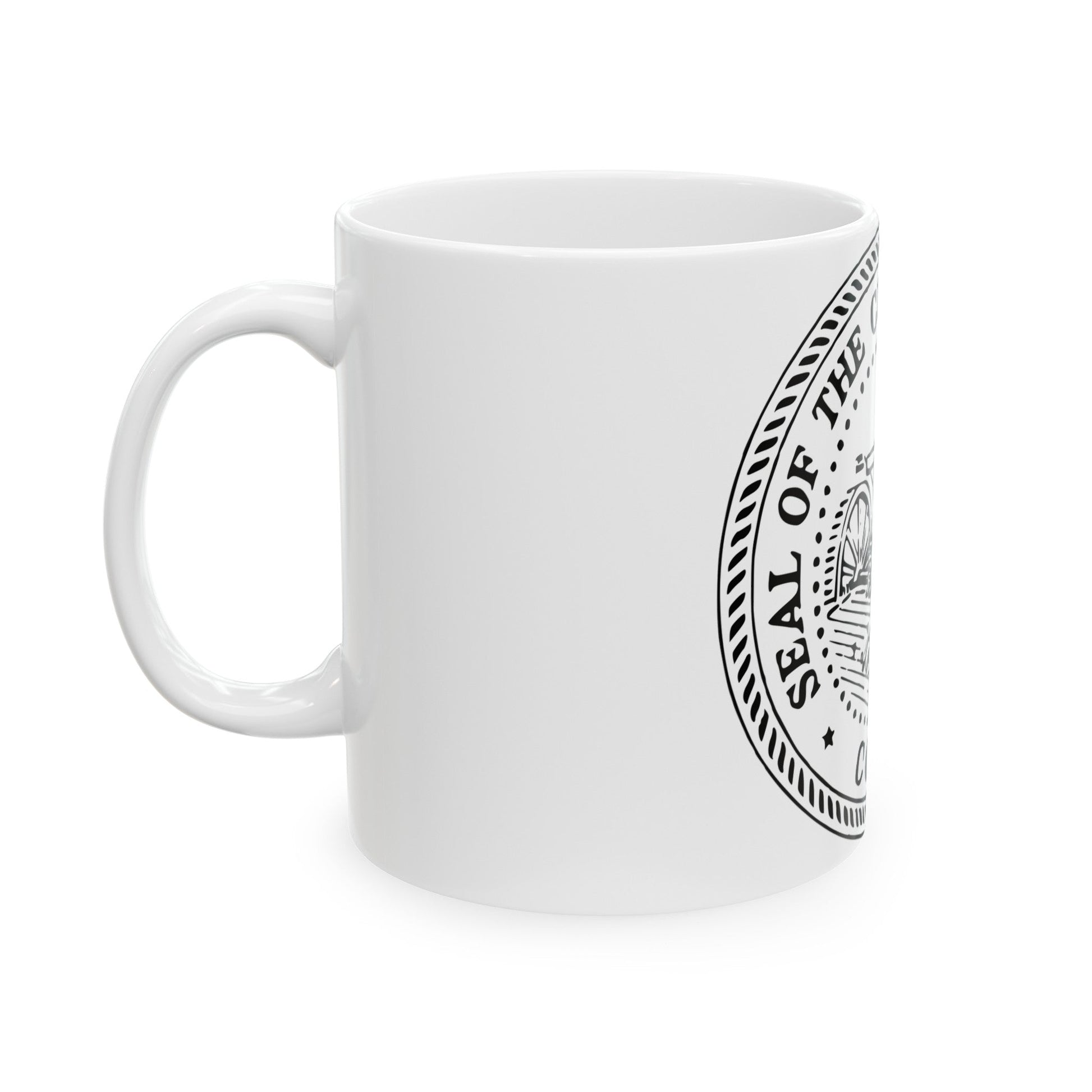 Seal of Waterbury Connecticut - White Coffee Mug-The Sticker Space