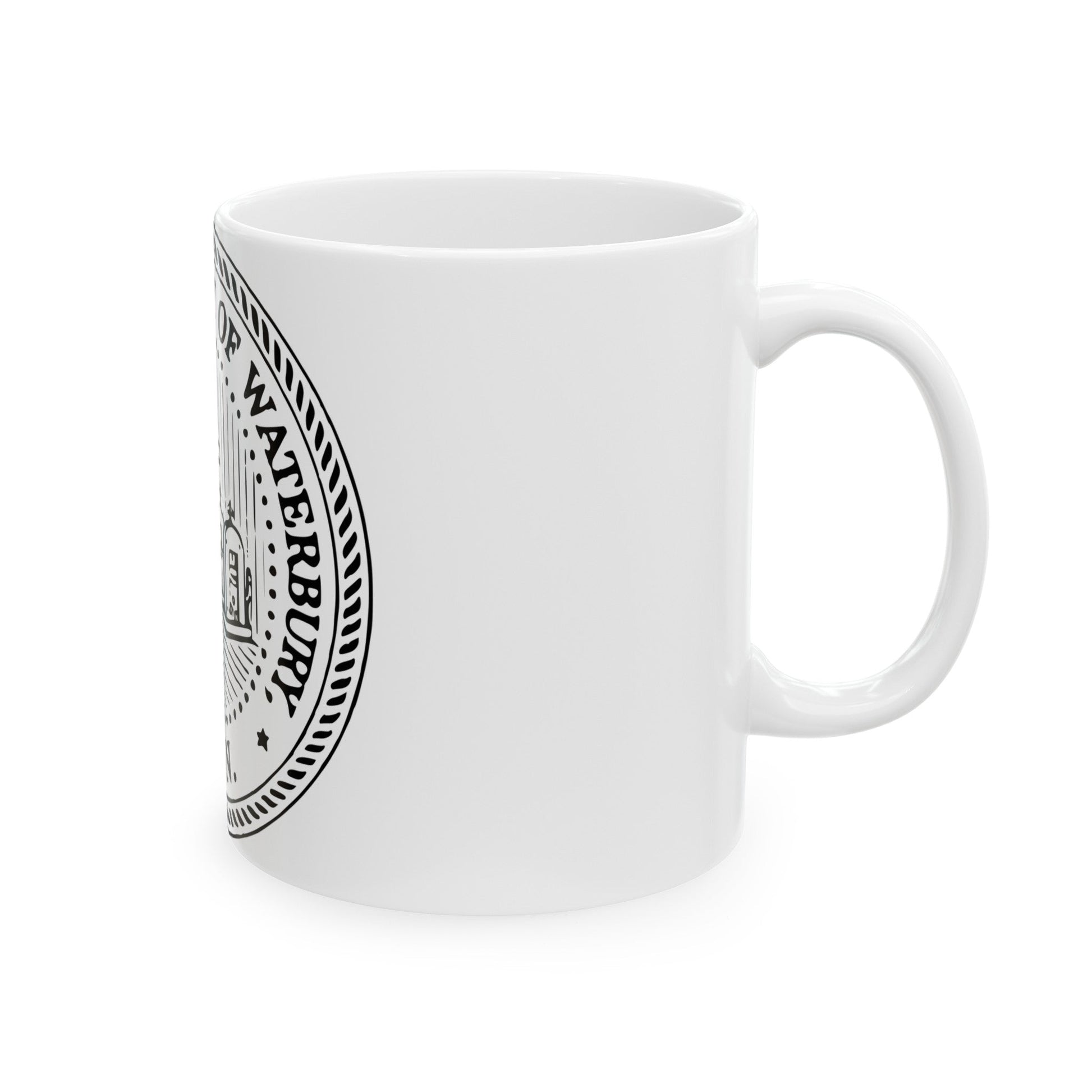 Seal of Waterbury Connecticut - White Coffee Mug-The Sticker Space