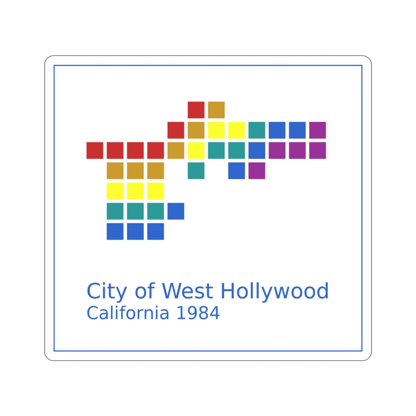 Seal of West Hollywood California USA STICKER Vinyl Die-Cut Decal-3 Inch-The Sticker Space