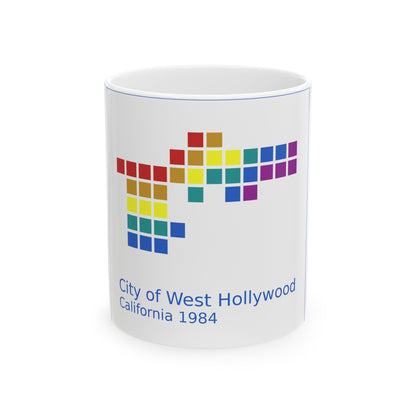 Seal of West Hollywood California - White Coffee Mug-11oz-The Sticker Space