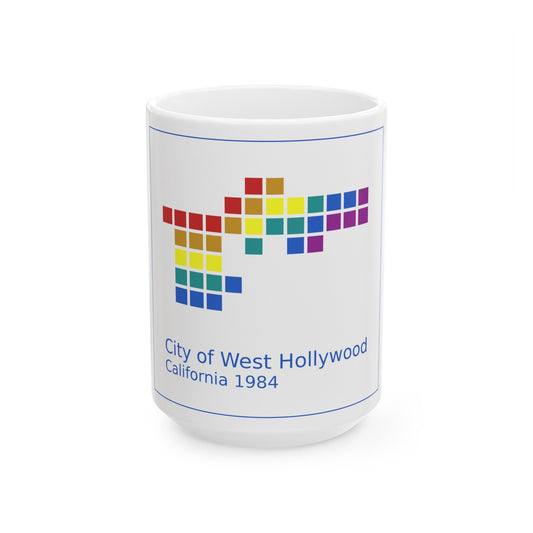 Seal of West Hollywood California - White Coffee Mug-15oz-The Sticker Space