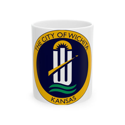 Seal of Wichita Kansas - White Coffee Mug-11oz-The Sticker Space