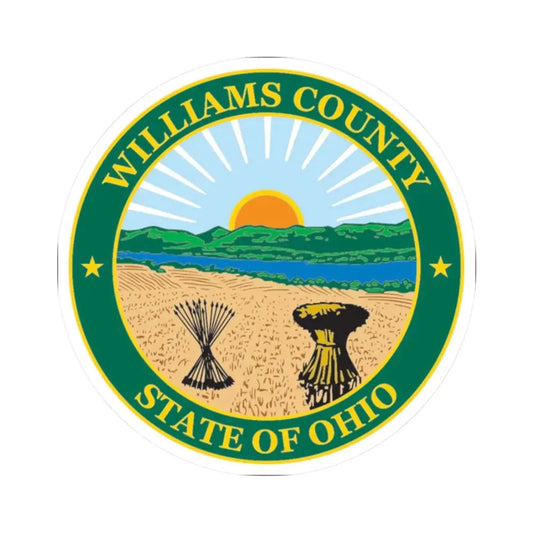Seal of Williams County Ohio (United States) STICKER Vinyl Kiss-Cut Decal 2 Inch White - The Sticker Space