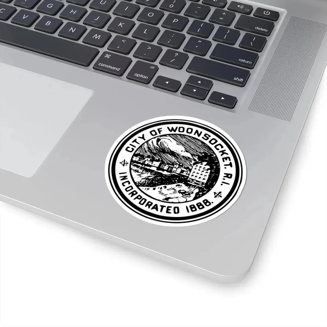 Seal of Woonsocket Rhode Island (United States) STICKER Vinyl Kiss-Cut Decal - The Sticker Space