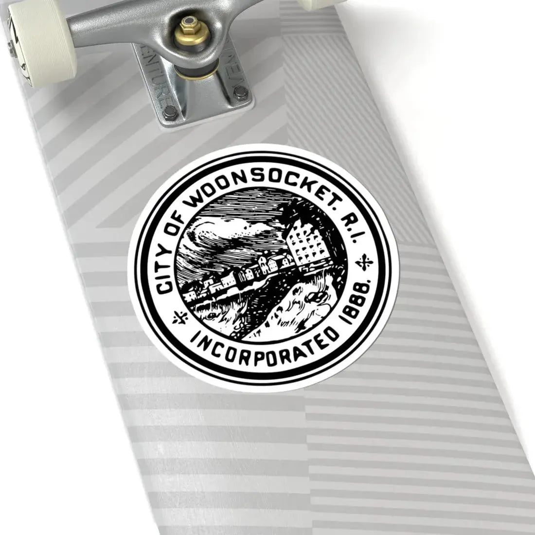 Seal of Woonsocket Rhode Island (United States) STICKER Vinyl Kiss-Cut Decal - The Sticker Space
