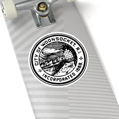 Seal of Woonsocket Rhode Island (United States) STICKER Vinyl Kiss-Cut Decal - The Sticker Space