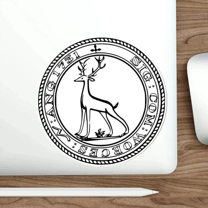 Seal of Worcester County, Massachusetts USA STICKER Vinyl Die-Cut Decal - The Sticker Space