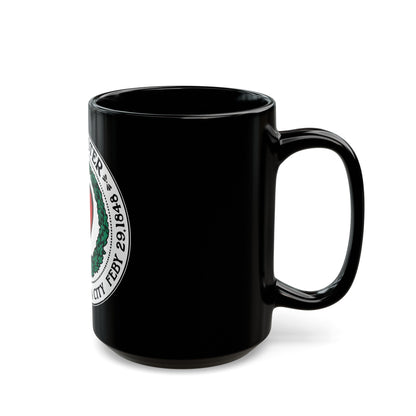 Seal of Worcester Massachusetts - Black Coffee Mug-The Sticker Space