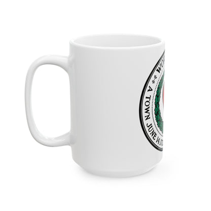 Seal of Worcester Massachusetts - White Coffee Mug-The Sticker Space