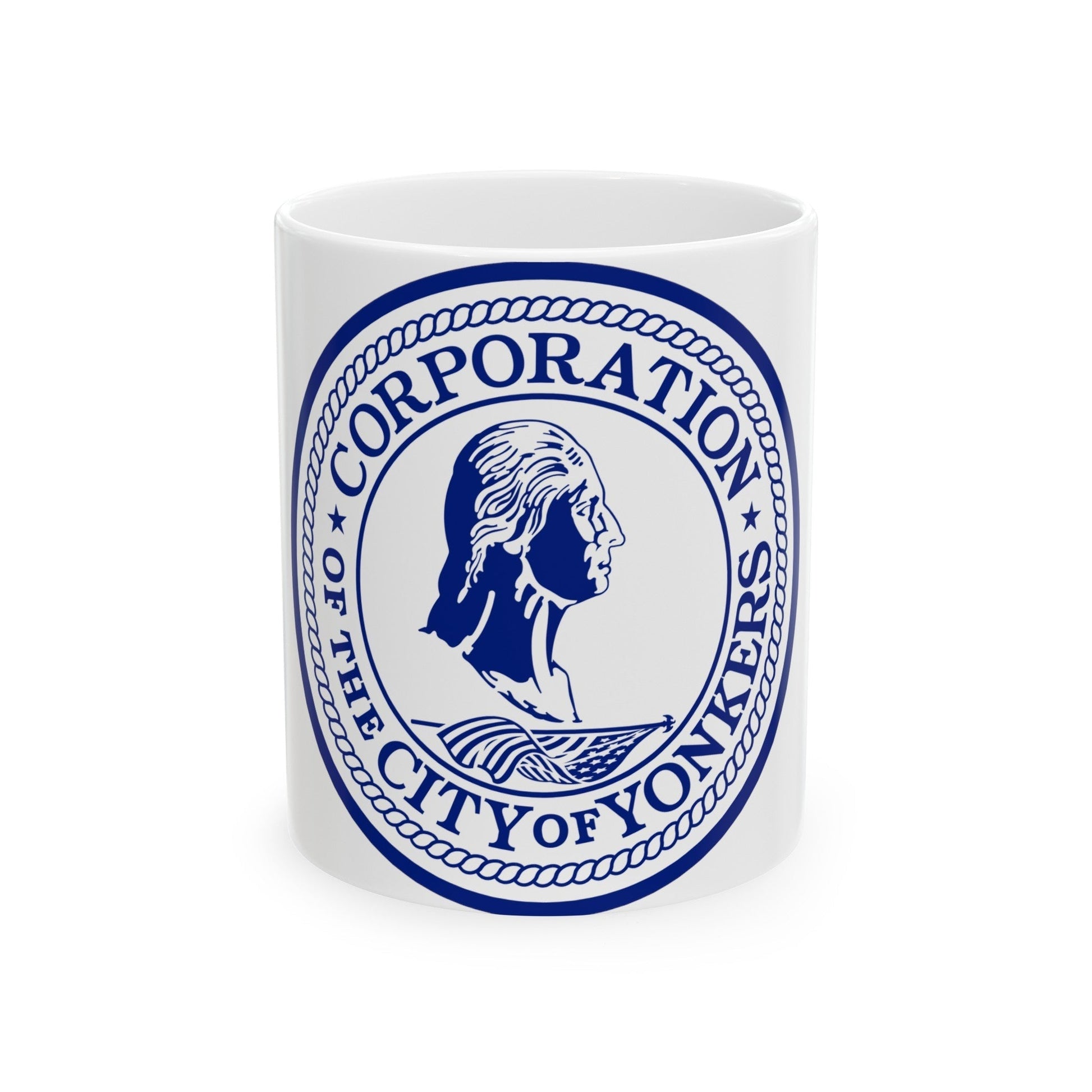 Seal of Yonkers New York - White Coffee Mug-11oz-The Sticker Space